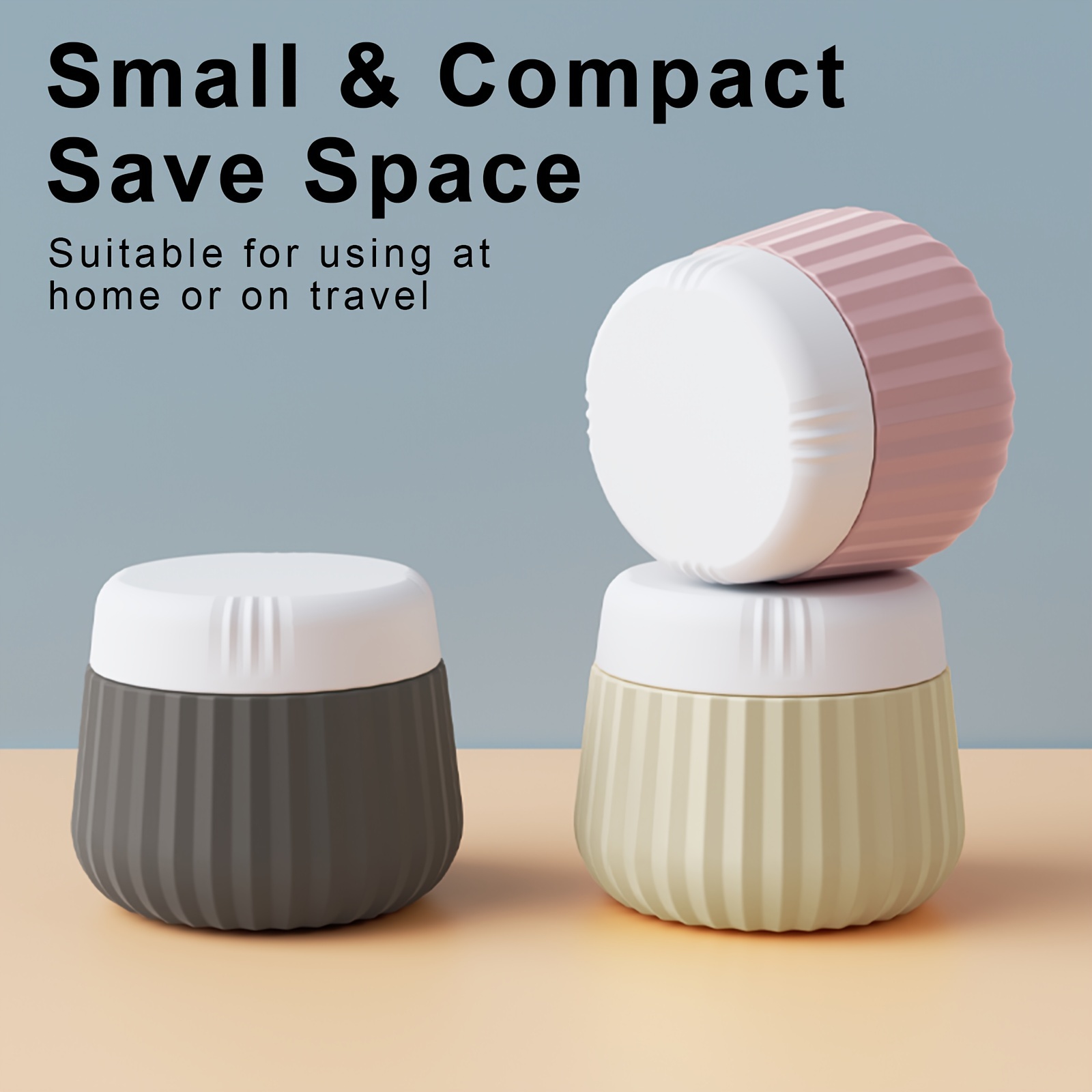 Travel Accessories Packing Cubes - Travel Toiletries Containers, Silicone Cream Jars,