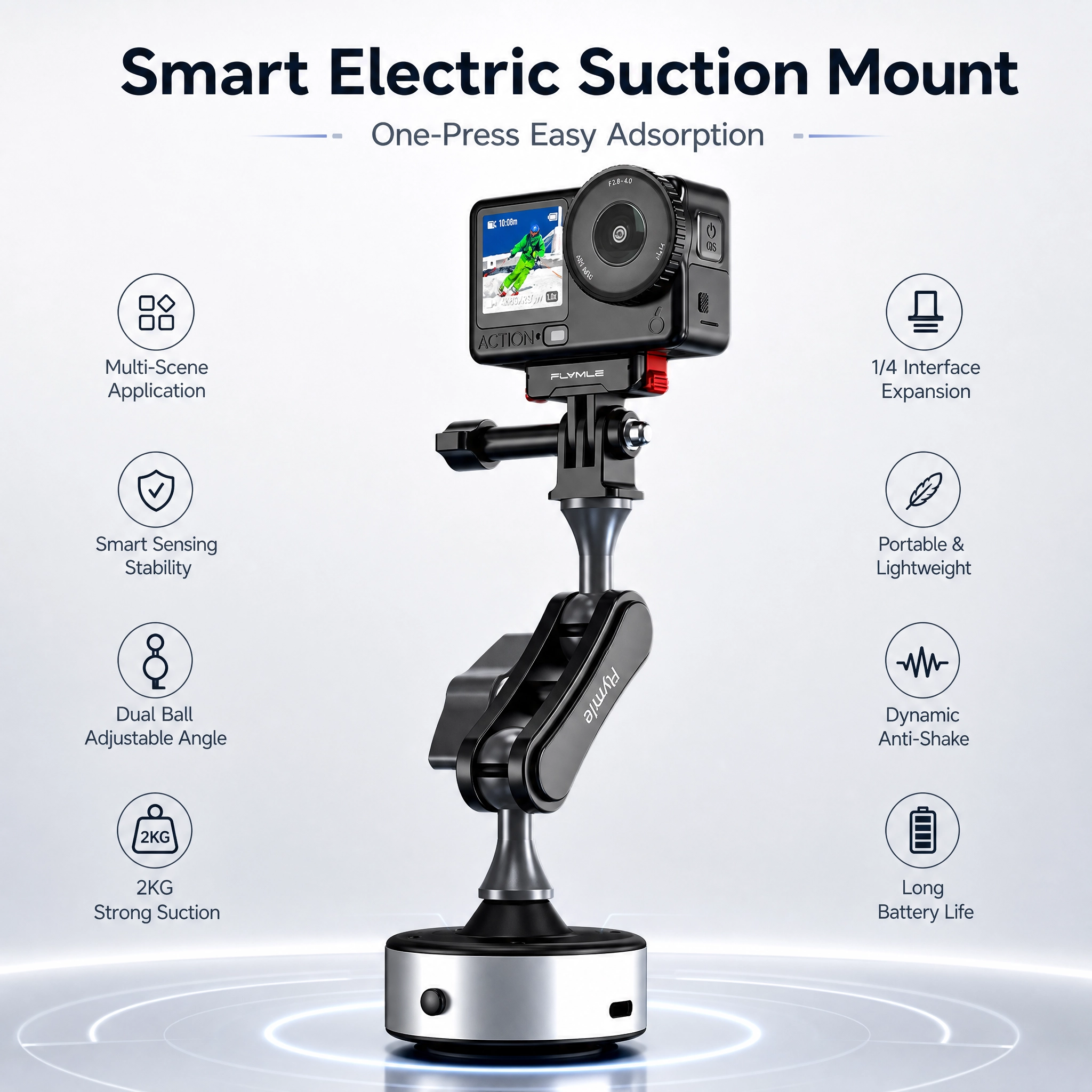 Travel Video Accessories - Suction Cup Mount Holder Stand for