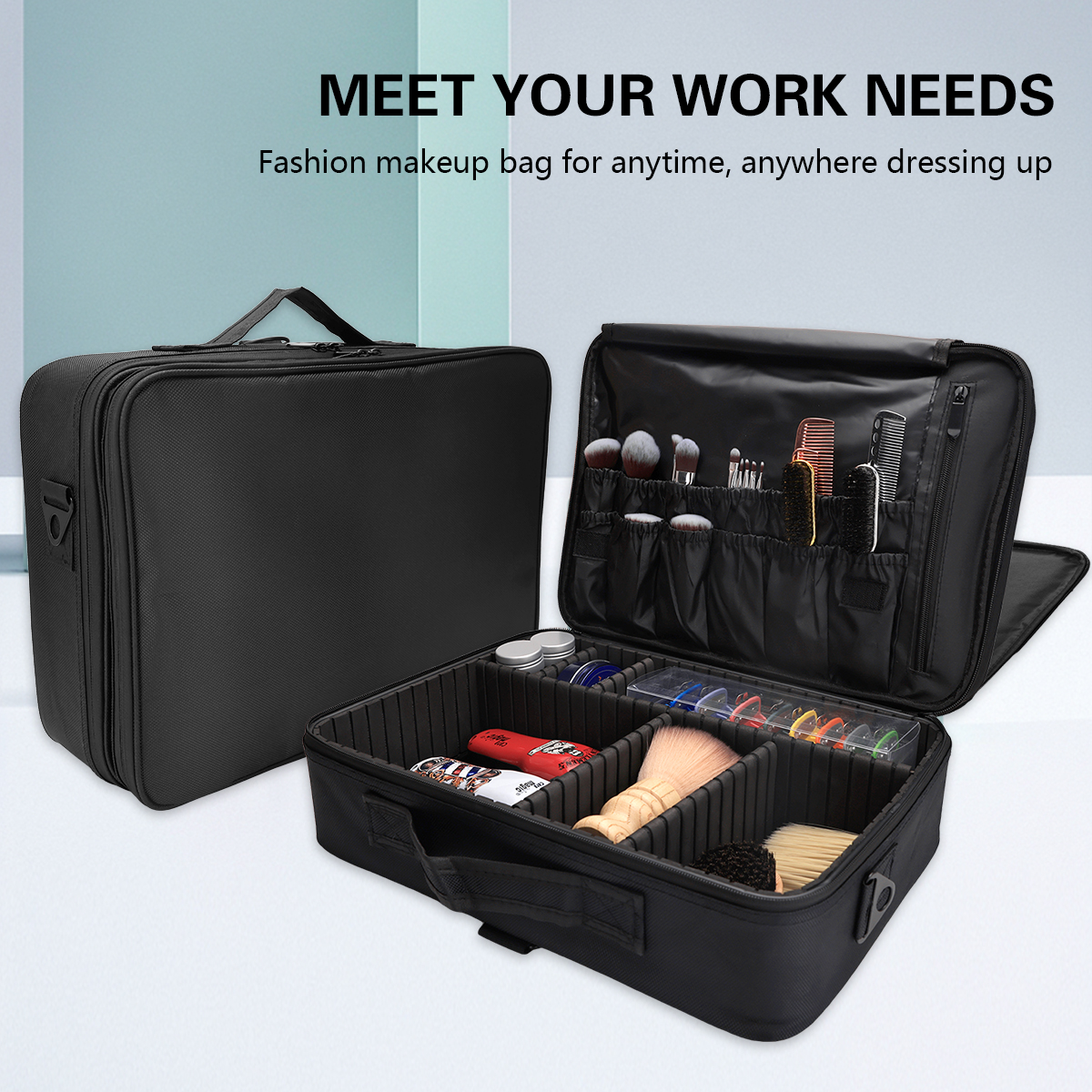 Travel Accessories Kit Bag - Barber Backpack Portable Clippers Organizer Hairstylist