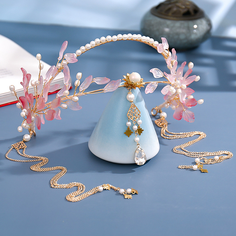 Travel Video Accessories - Tassel Fake Earrings Hairband Chinese Hanfu
