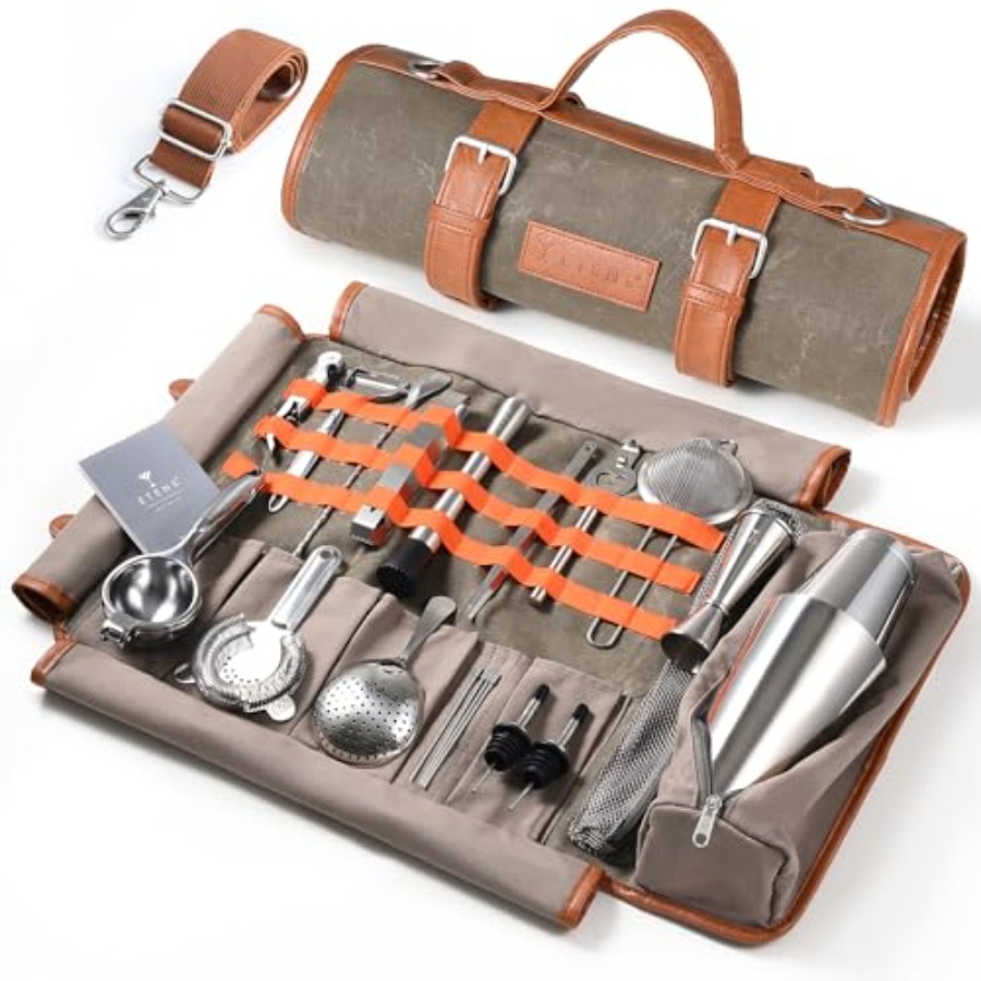 Travel Accessories Kit Bag - Travel Bartender Kit 22-Pc Bartending Kit