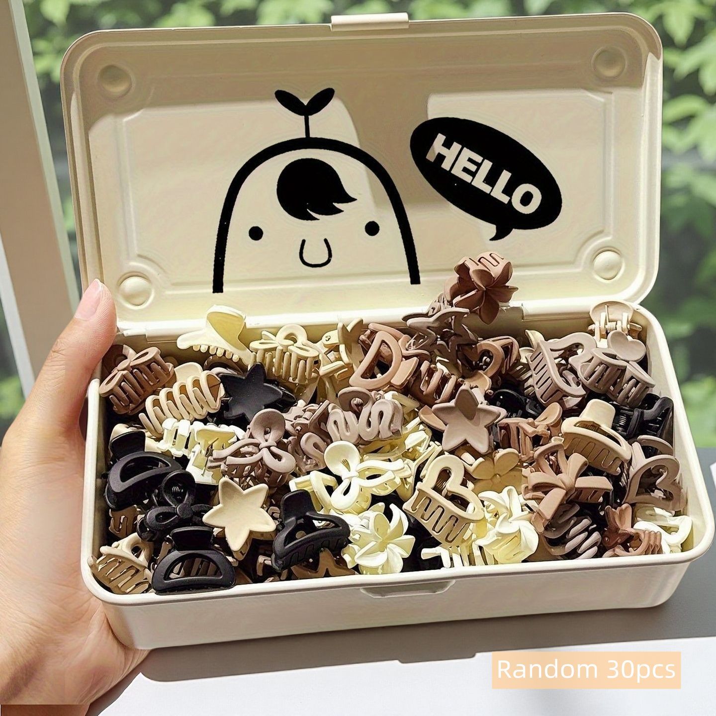Travel Accessories Aesthetic - 10/20/30pcs Beige Mixed Pack Small Clips,