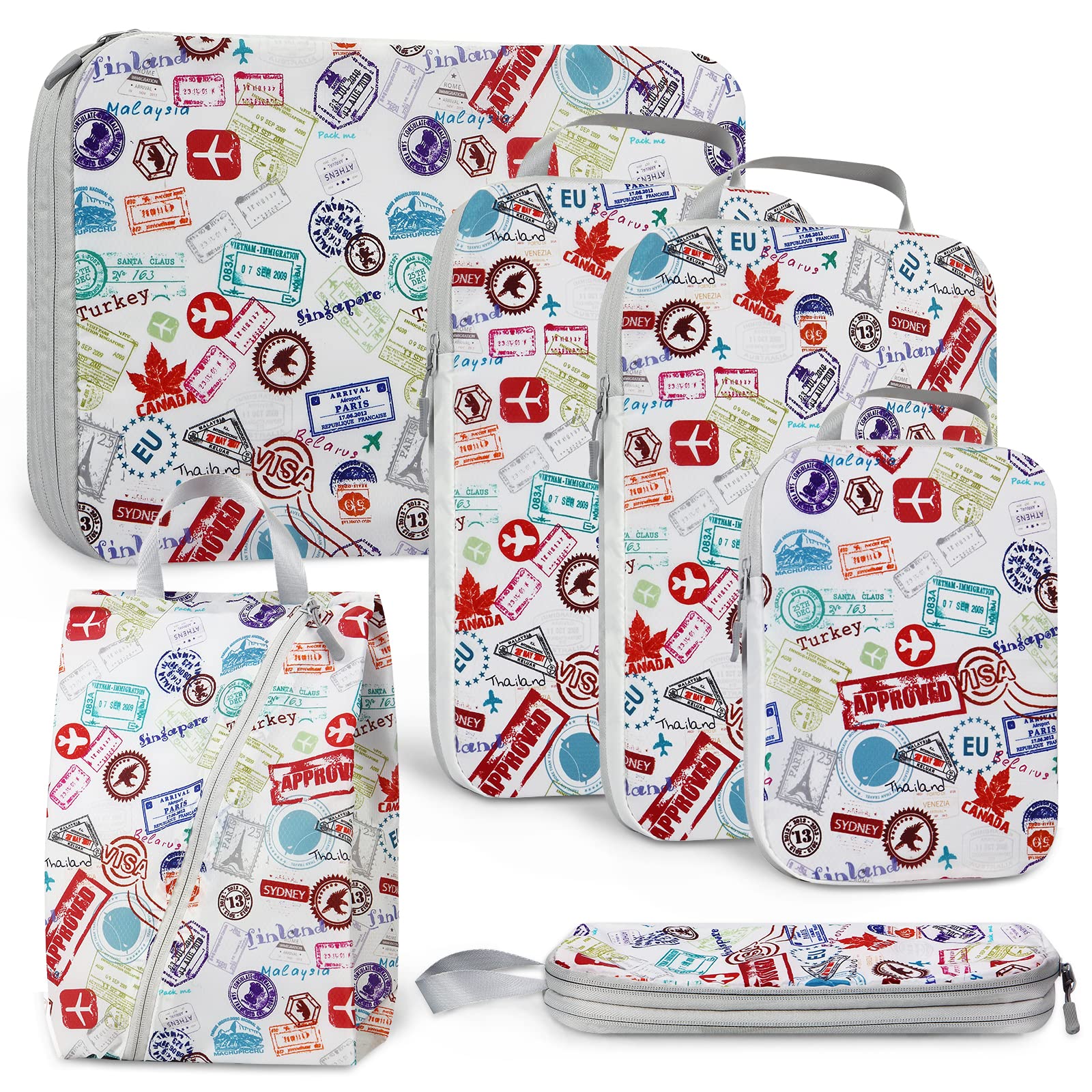 Travel Accessories Packing Cubes - 4/6PCS Travel Compression Packing Cubes Luggage