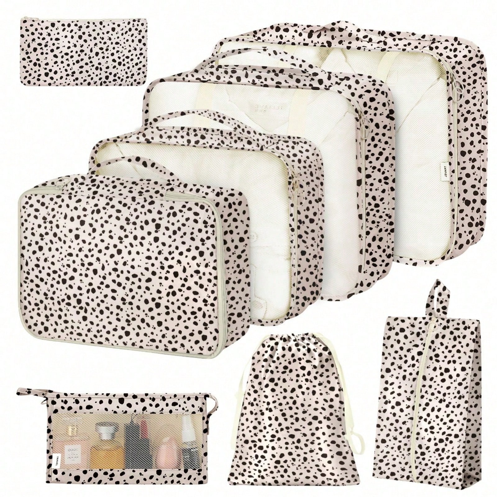 Travel Accessories Packing Cubes - 8 Set Travel Essentials, Suitcase Organizer