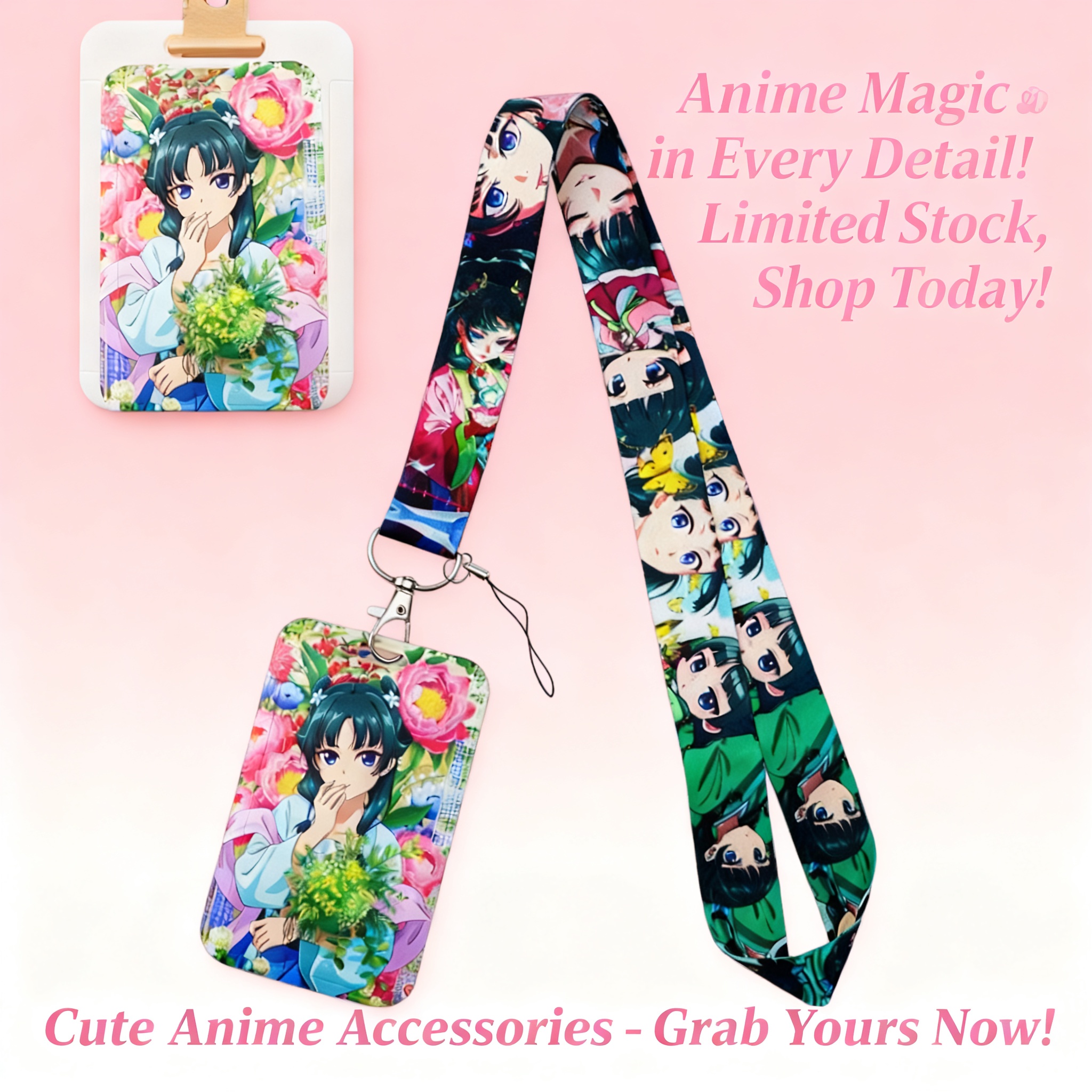 Travel Accessories Girls - Cute Anime Girl Lanyard Neck Strap
