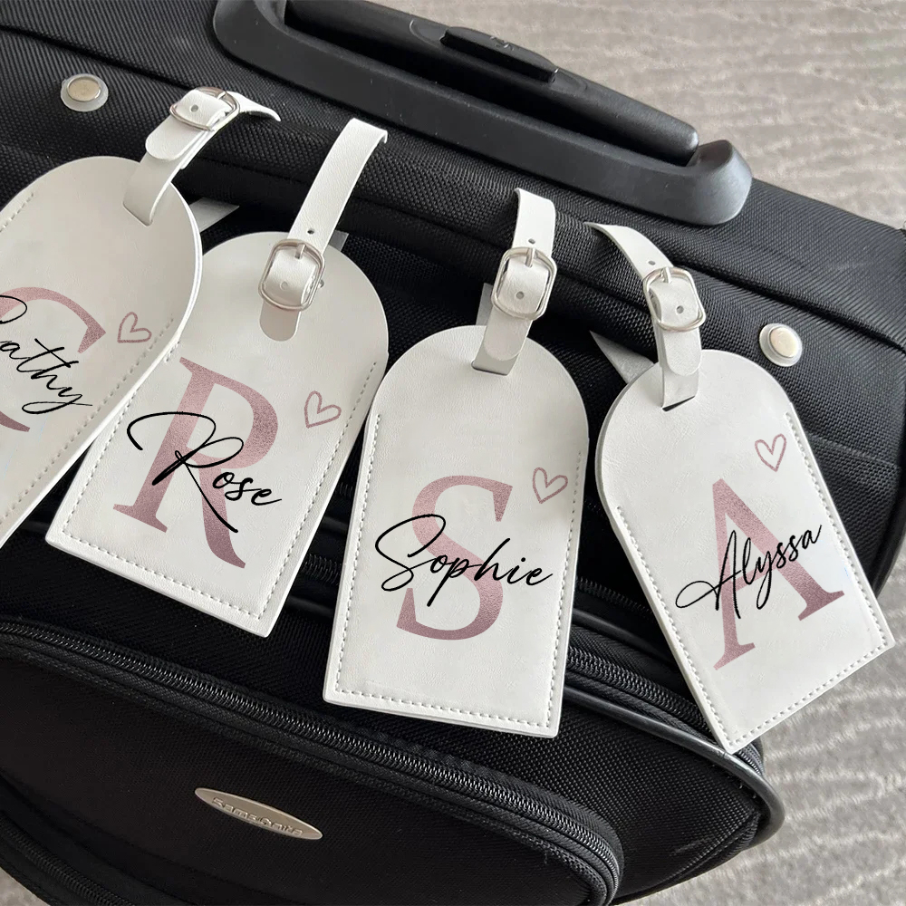 Travel Accessories Unique - Personalized PU Luggage Tag Heart Letter