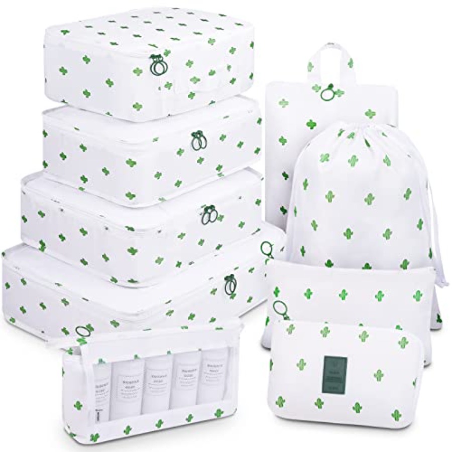 Travel Accessories Packing Cubes - 9 Set Packing Cubes with Shoe