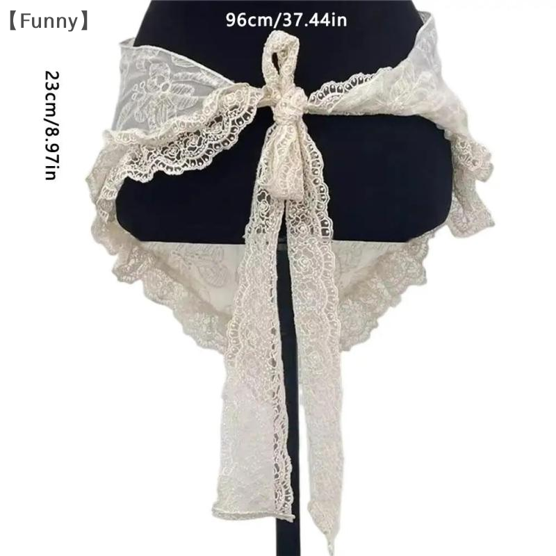 Travel Accessories Girls - 〔Funny〕Summer Lace Bandana Scarf Korean Style