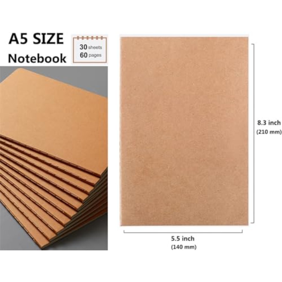 48 Pack A5 Blank Notebook Bulk - Travel Notebook Journal avaliação e preço