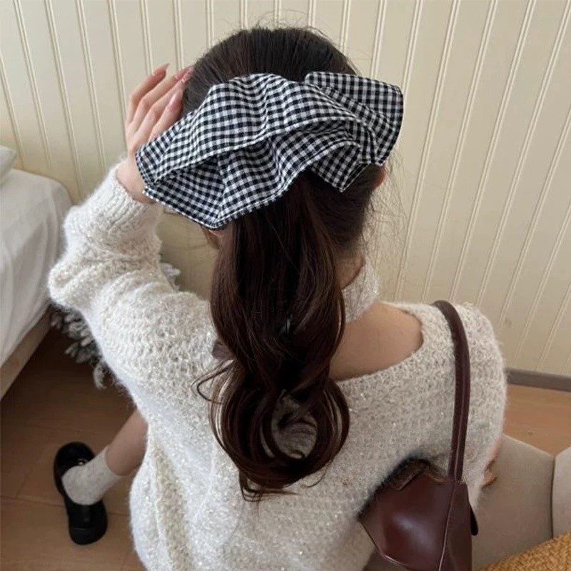 Extra Large Plaid Hair Ties El - Travel Accessories Aesthetic avaliação e preço