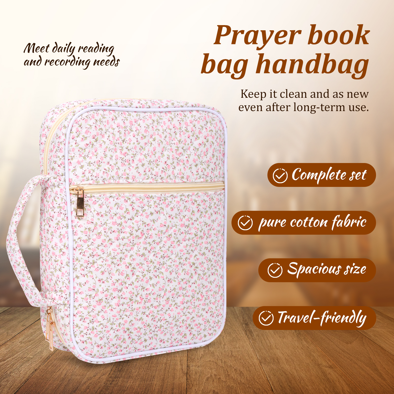 Bible Cover Case Portable Cott - Travel Accessories Kit For Women avaliação e preço