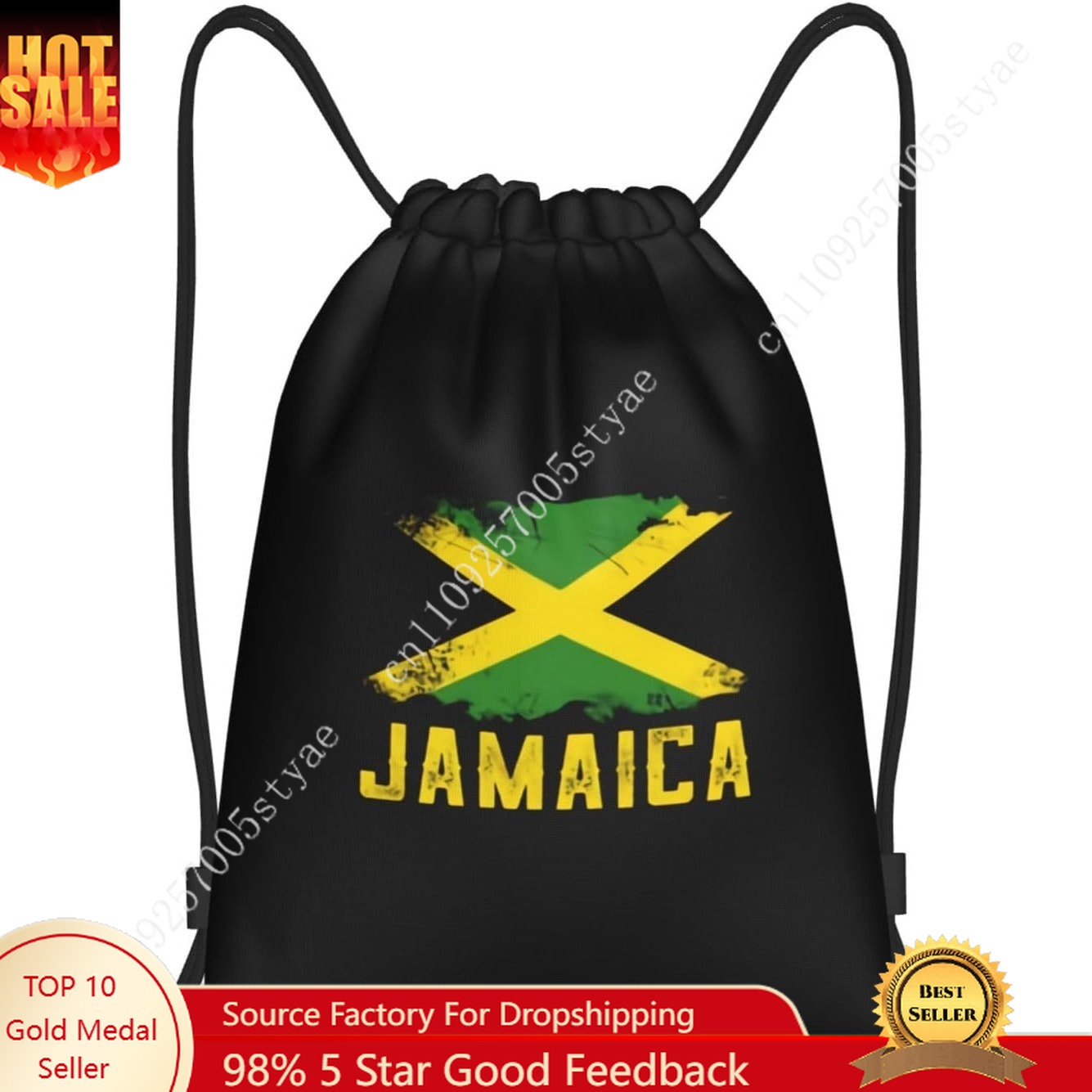 Jamaica Flag Drawstring Bag Ba - Travel Accessories For Jamaica avaliação e preço