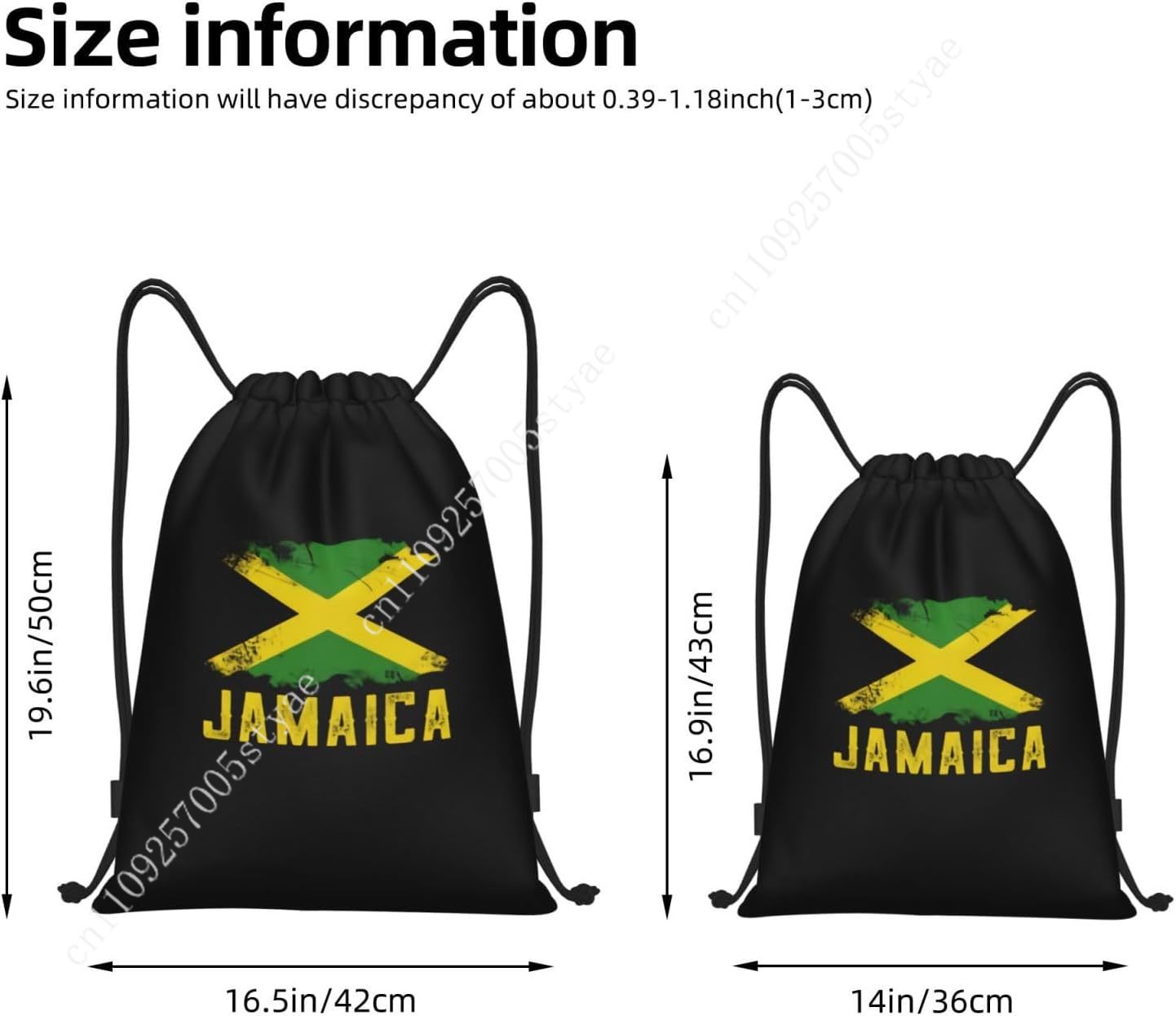 Jamaica Flag Drawstring Bag Ba - Travel Accessories For Jamaica avaliação e preço