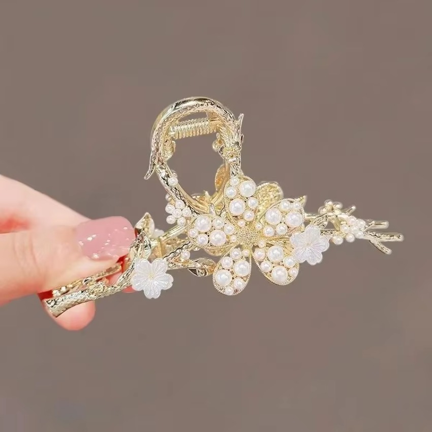1 Pcs Metal Hair Claw Pearl Ha - Travel Accessories Girls avaliação e preço