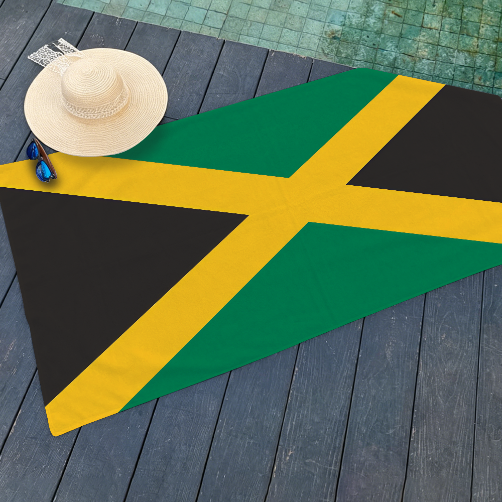 Nation Flag of Jamaica Beach T - Travel Accessories For Jamaica avaliação e preço