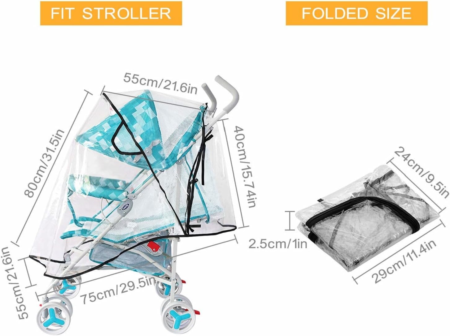 Baby Stroller Rain Cover, Univ - Travel Accessories With Baby avaliação e preço