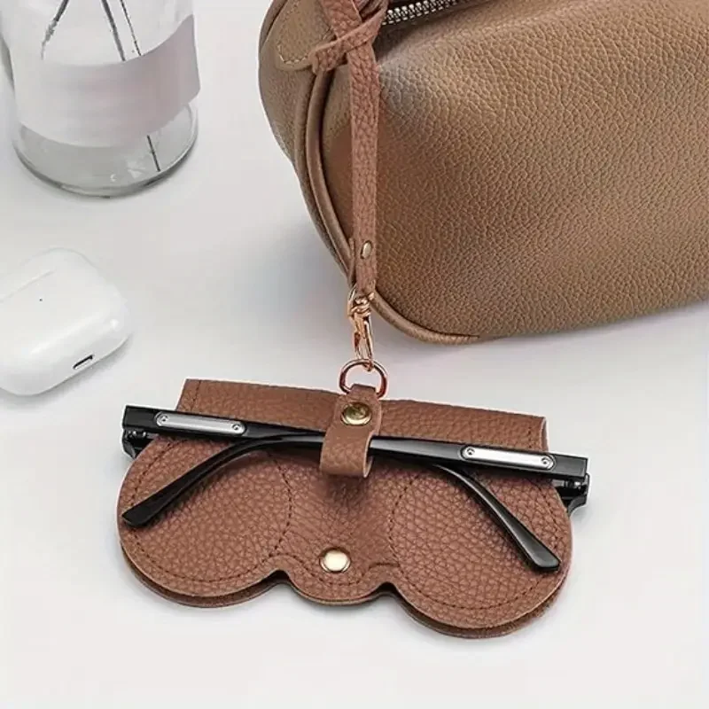 1pc Litchi Embossed Glasses Co - Travel Reading Accessories avaliação e preço