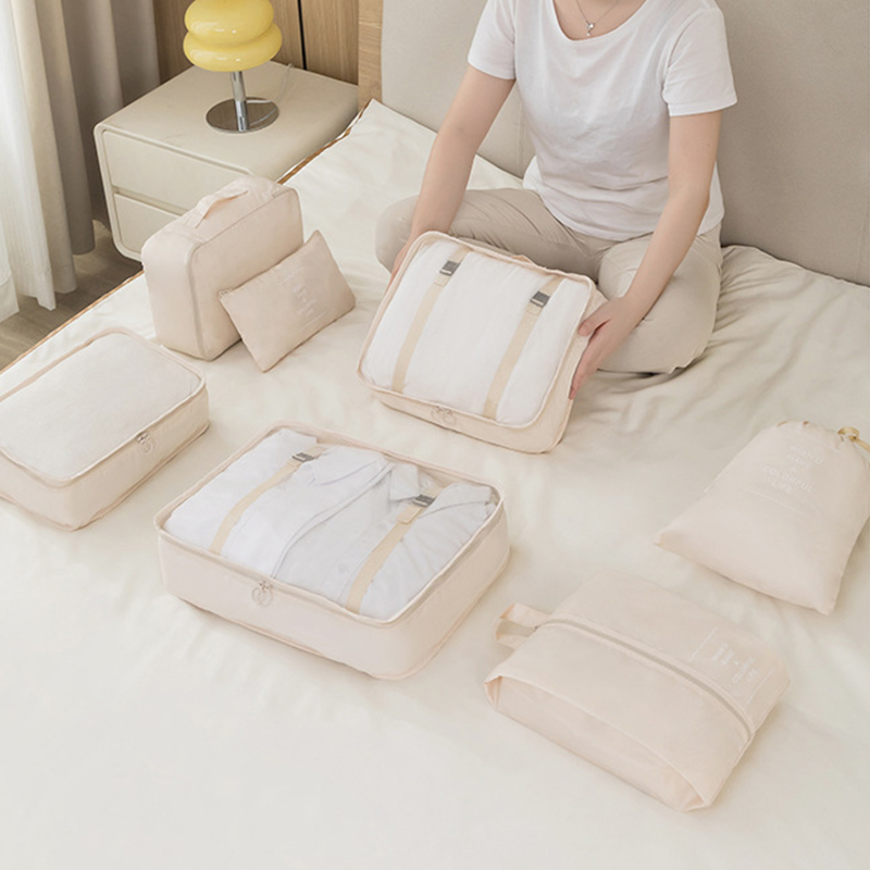 7 Piece Luggage Clothes Organi - Travel Accessories Packing Cubes avaliação e preço