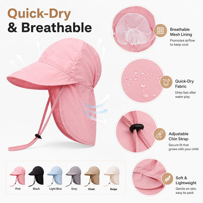 Quick Dry Baby Hats Summer Thi - Travel Accessories Girls avaliação e preço