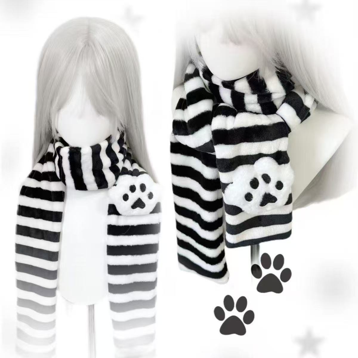 Kawaii Kniied Scarf Cat Paw De - Travel Accessories Aesthetic avaliação e preço
