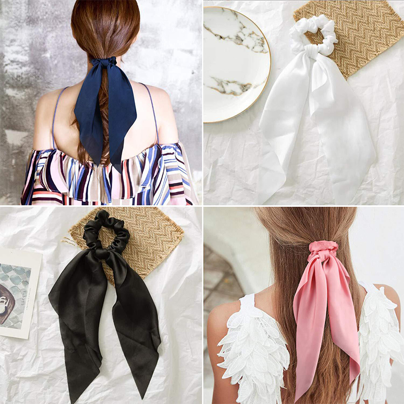 Fashion Solid Color Bow Satin  - Travel Accessories Girls avaliação e preço