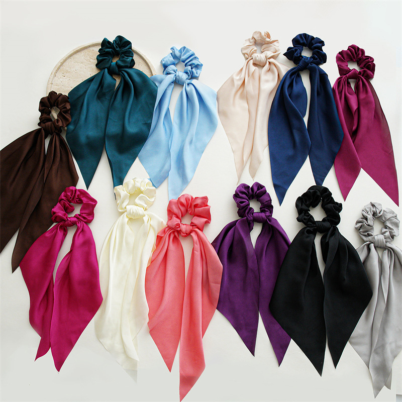 Fashion Solid Color Bow Satin  - Travel Accessories Girls avaliação e preço