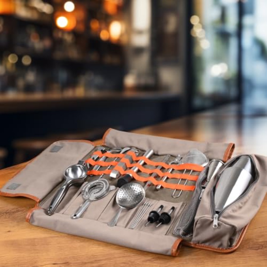 Travel Bartender Kit 22-Pc Bar - Travel Accessories Kit Bag avaliação e preço
