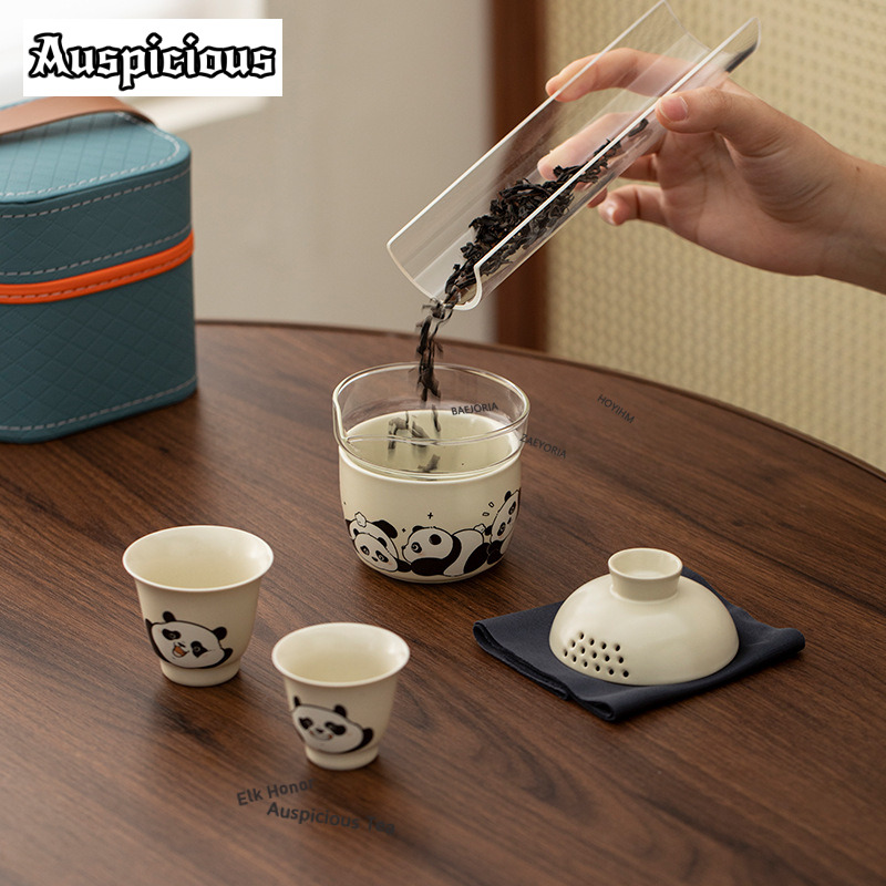 Cute Panda Outdoor Travel Tea  - Travel Accessories Kit Bag avaliação e preço