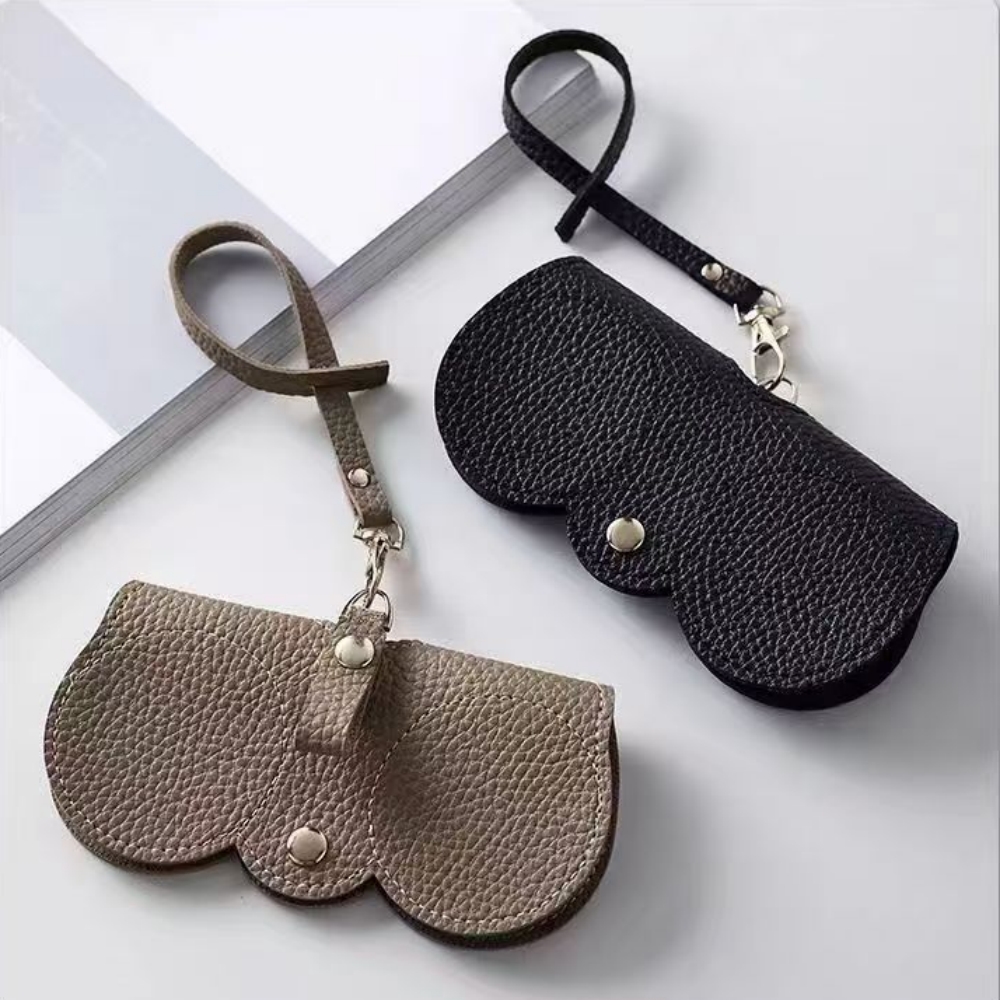 1pc Litchi Embossed Glasses Co - Travel Reading Accessories avaliação e preço