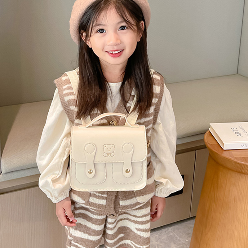 Bear Kids Backpack PU Leather  - Travel Accessories With Baby avaliação e preço