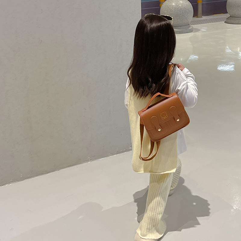 Bear Kids Backpack PU Leather  - Travel Accessories With Baby avaliação e preço