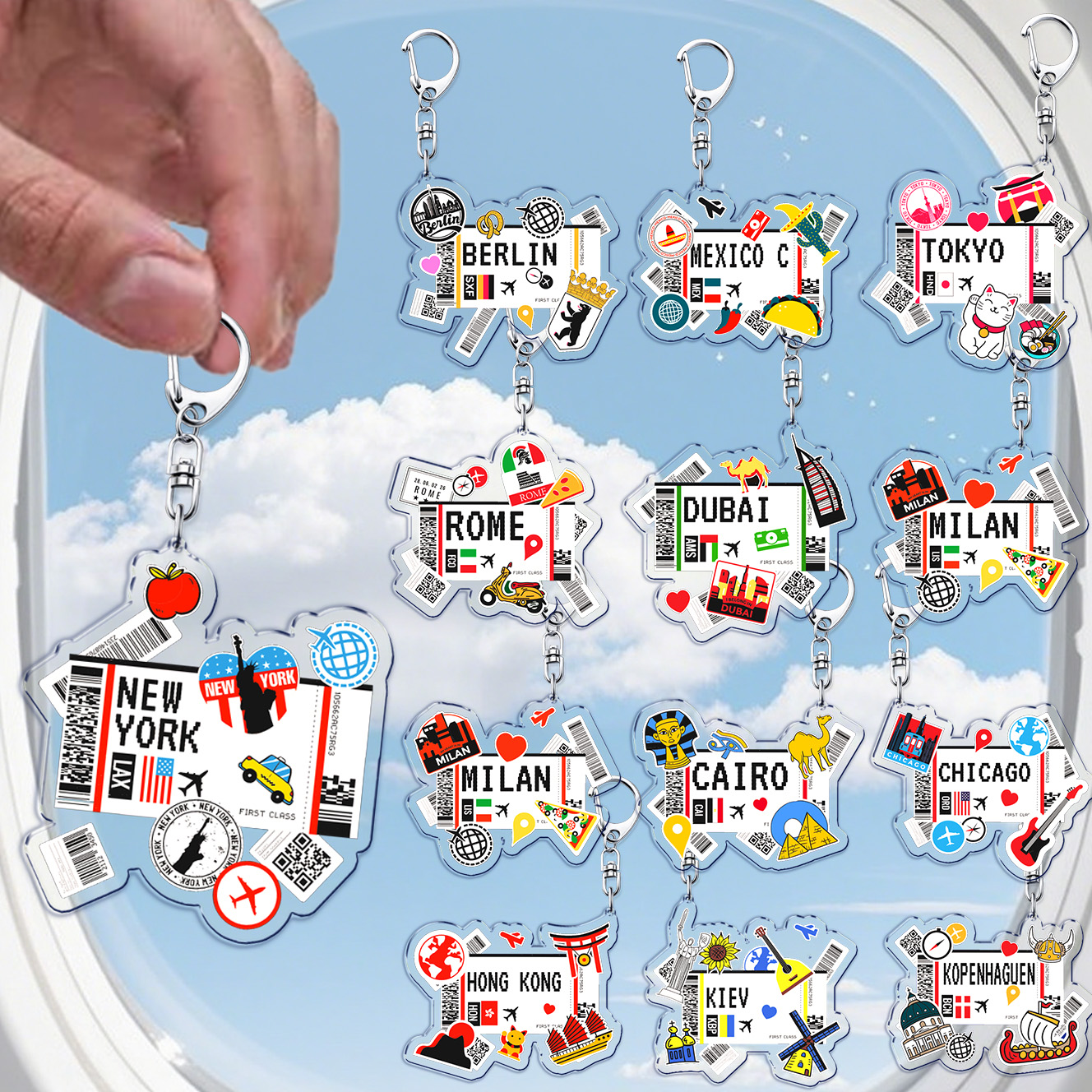 Retro Traveling Plane Keychain - Travel Accessories Plane avaliação e preço