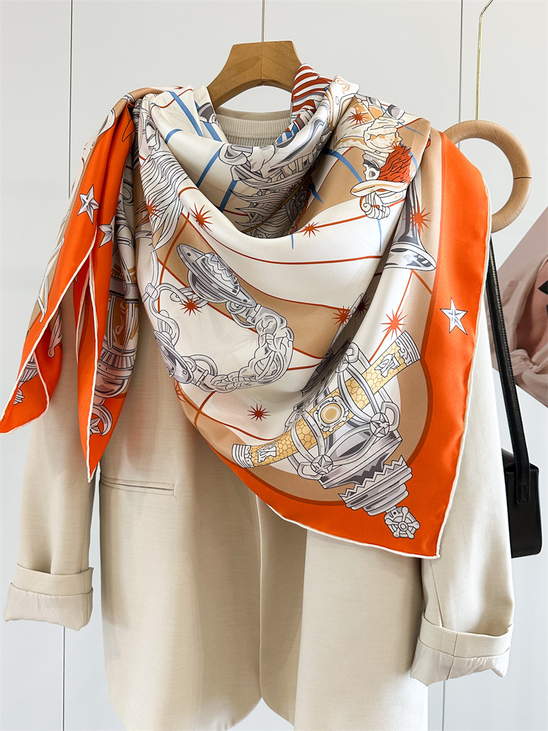Luxury Brand Scarf Large Silk  - Travel Accessories Aesthetic avaliação e preço