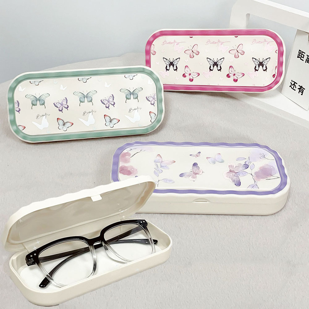 Cute Cartoon Print Glasses Box - Travel Reading Accessories avaliação e preço