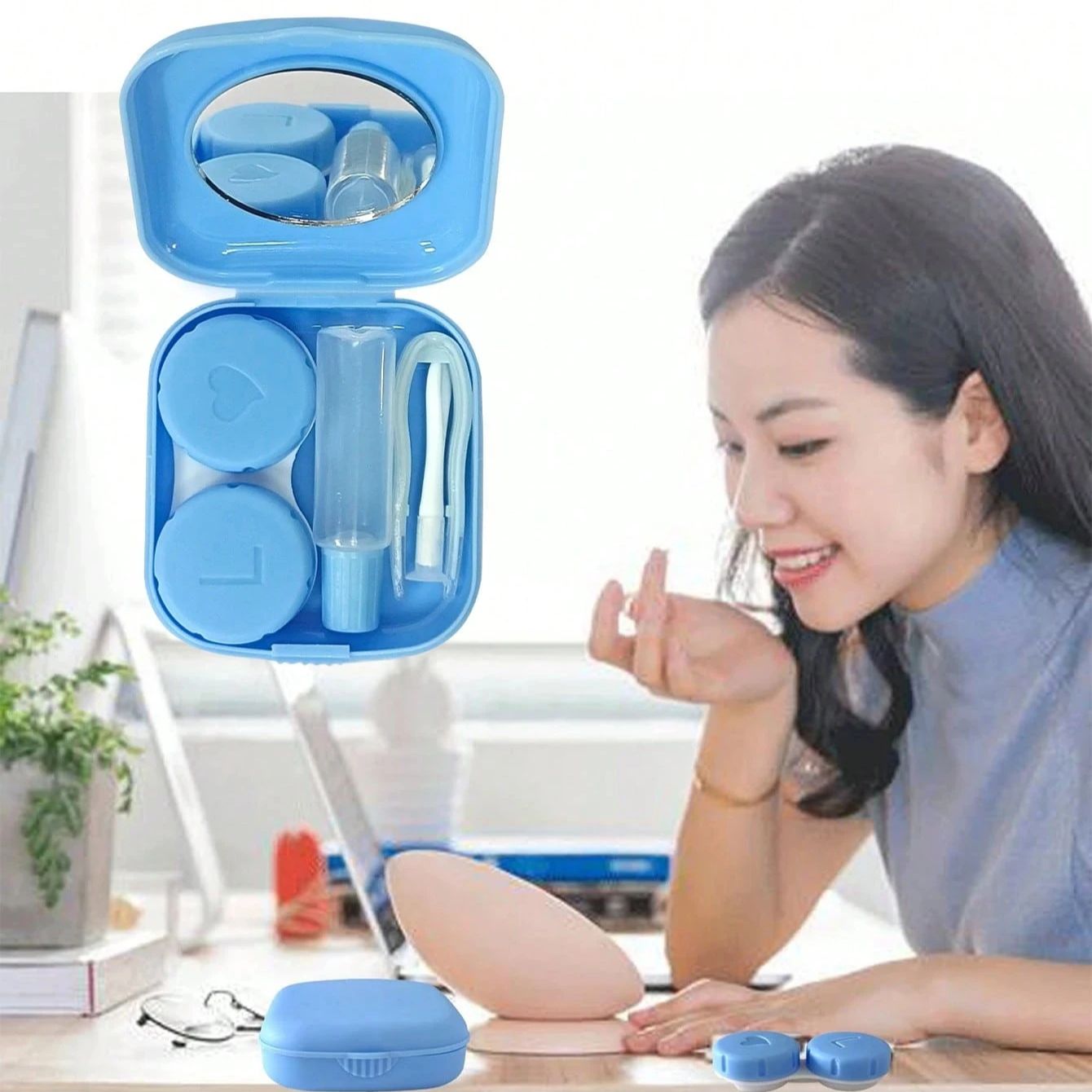 Mini Contact Lenses Case Solid - Travel Video Accessories avaliação e preço