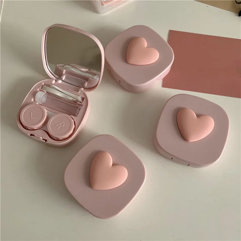 Purple Heart Contact Lens Case - Travel Accessories Kit For Women avaliação e preço