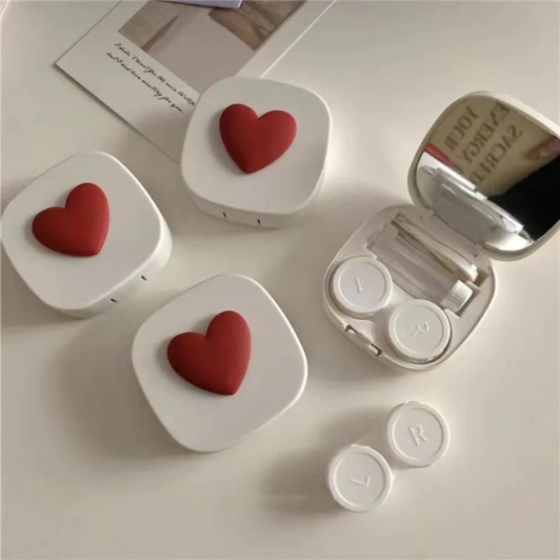 Purple Heart Contact Lens Case - Travel Accessories Kit For Women avaliação e preço
