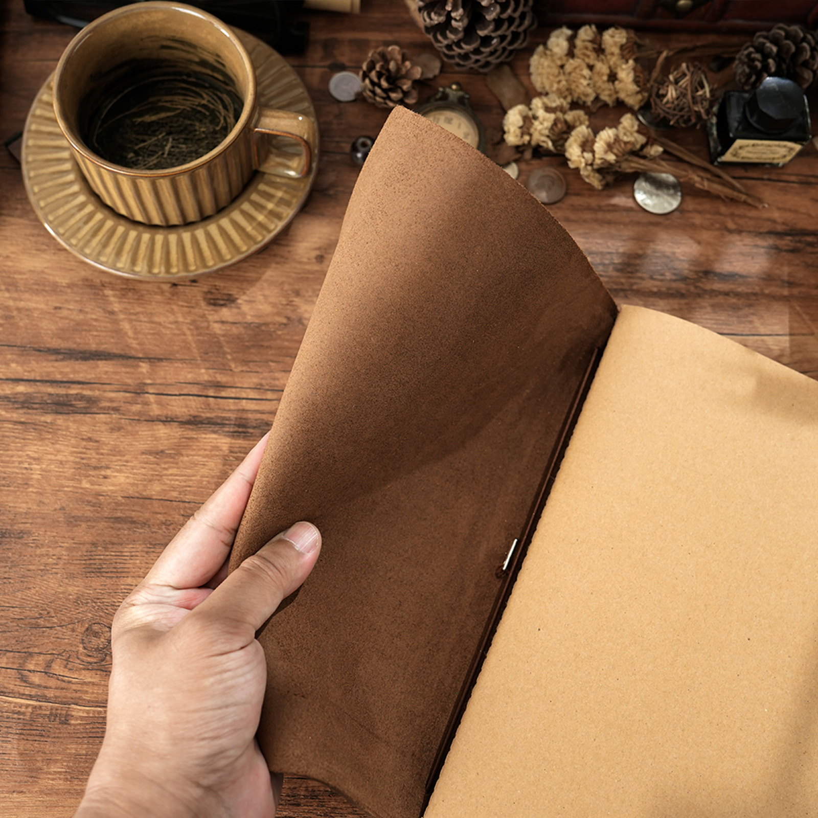 Handmade B5 Genuine Leather Tr - Travel Notebook Journal avaliação e preço