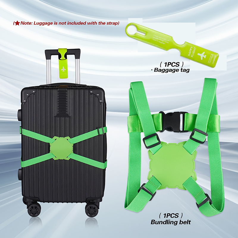 2-Piece Luggage Strap Set + Lu - Travel Accessories Plane avaliação e preço