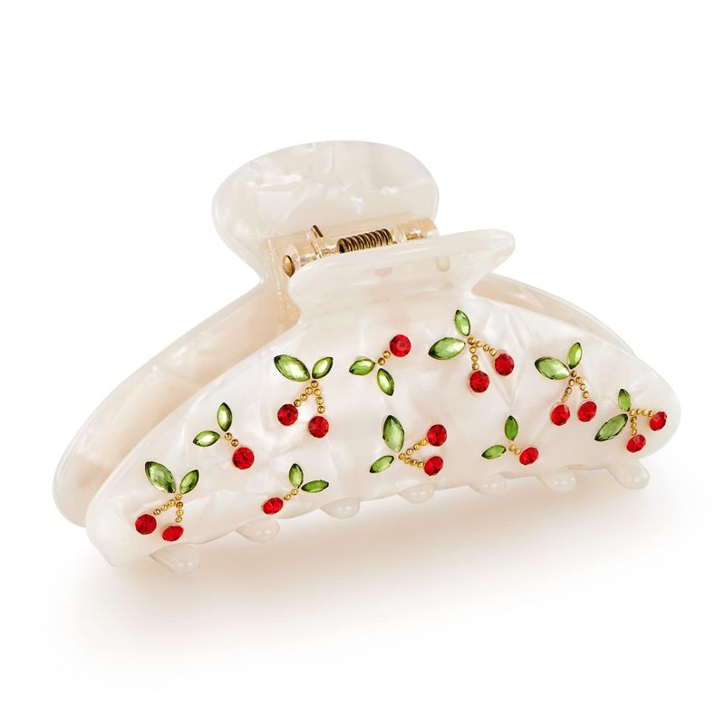 1pc Cherry hair clip, rhinesto - Travel Accessories Aesthetic avaliação e preço