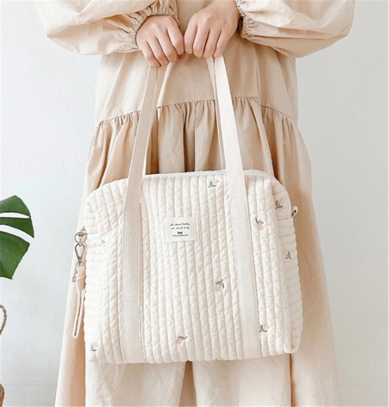 Embroidered Mommy Bag Handbag  - Travel Accessories With Baby avaliação e preço