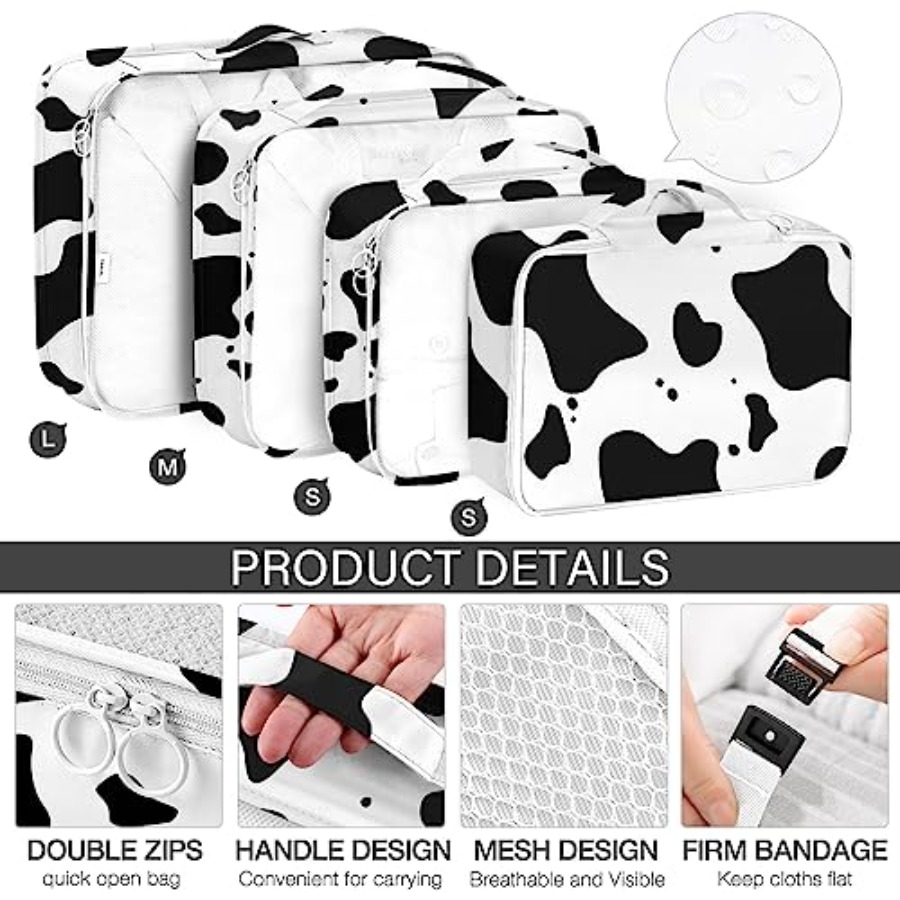 8 Set Packing Cubes for Travel - Travel Accessories Packing Cubes avaliação e preço