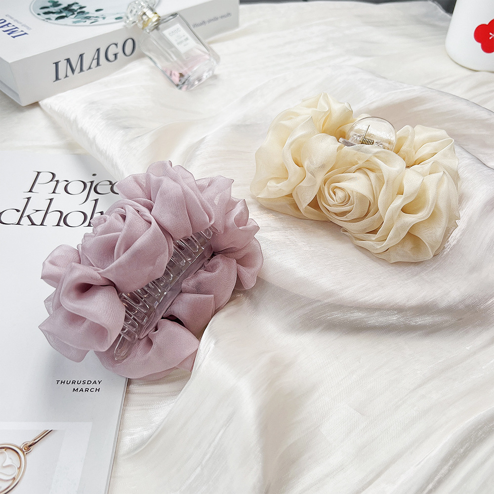 Spring Chiffon Hair Claw Folde - Travel Accessories For Elderly avaliação e preço