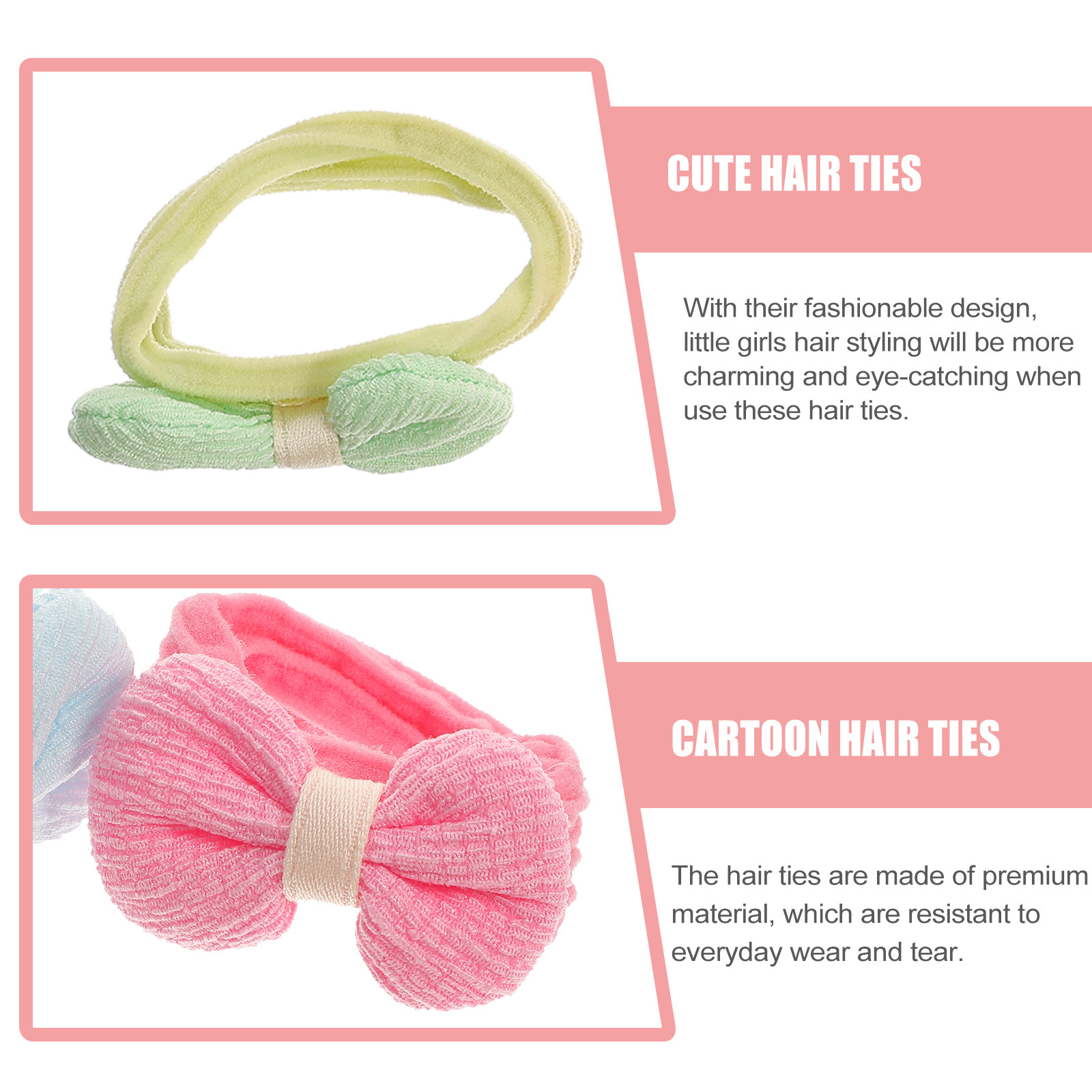 6Pcs Baby Girl Hair Ties with  - Travel Accessories With Toddler avaliação e preço