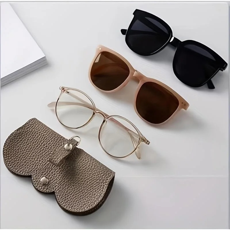 2pcs Litchi Embossed Glasses C - Travel Reading Accessories avaliação e preço