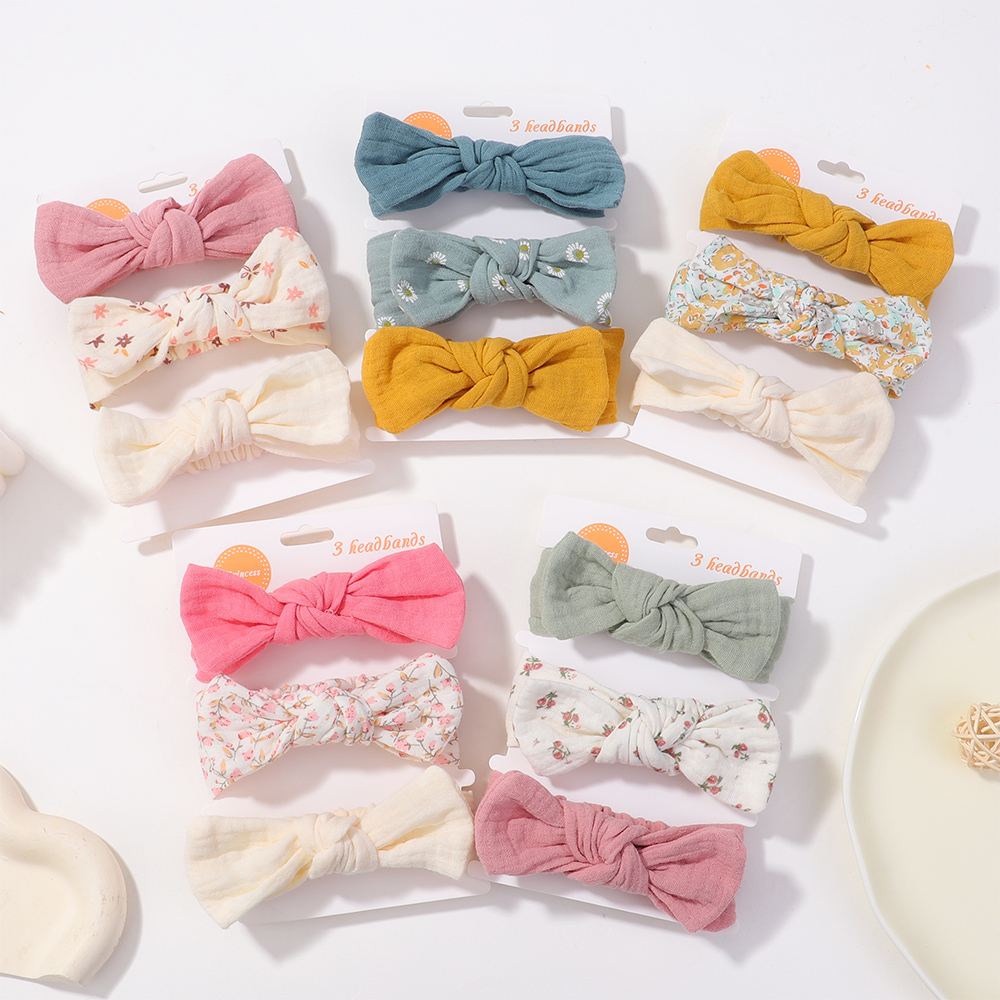 3Pcs/Set Soft Elastic Bows Hea - Travel Accessories With Toddler avaliação e preço