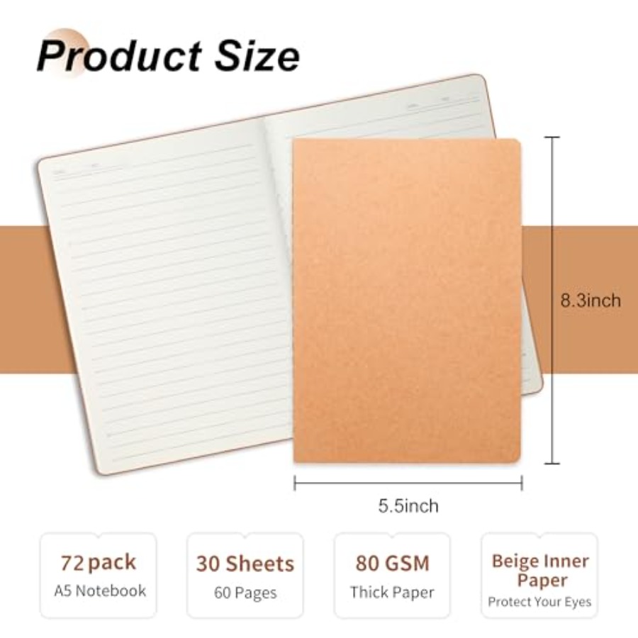 Pack A5 Kraft Paper Notebook L - Travel Notebook Journal avaliação e preço
