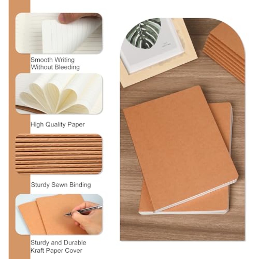 Pack A5 Kraft Paper Notebook L - Travel Notebook Journal avaliação e preço