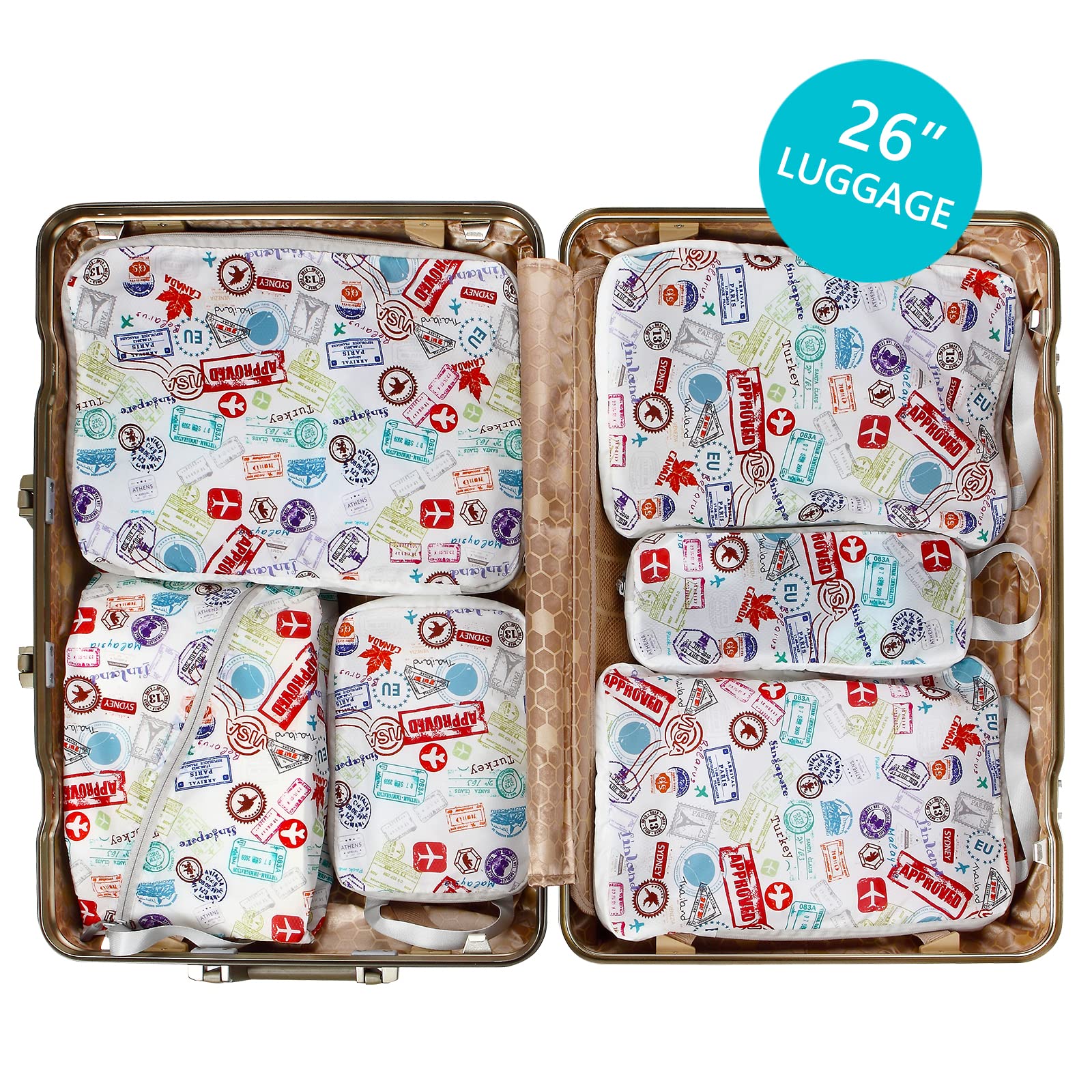 4/6PCS Travel Compression Pack - Travel Accessories Packing Cubes avaliação e preço