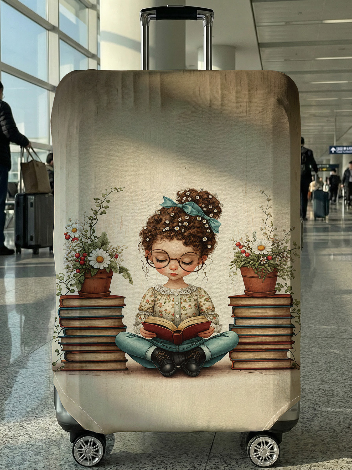 Reading Girl Book Flower Lugga - Travel Reading Accessories avaliação e preço